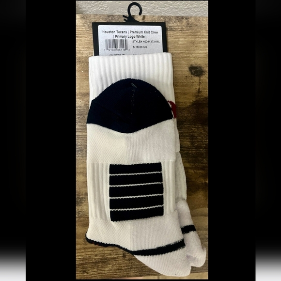 NWT Men's Houston Texans Strideline Crew Socks - Picture 5 of 7